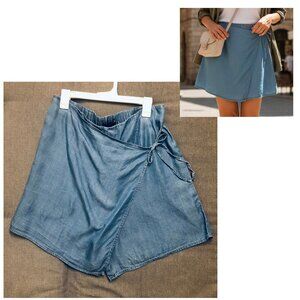 Zac & Rachel Blue Lyocell Skort - Ladies L